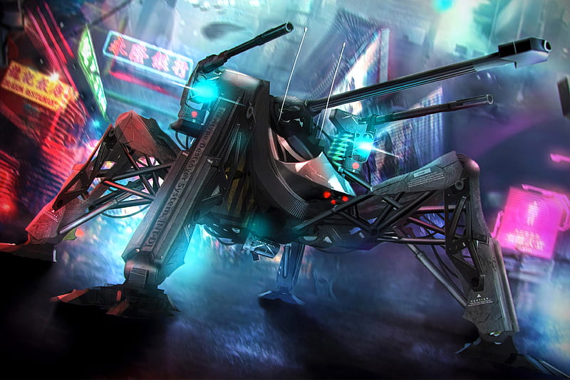 The Scifi World Grasshopper Weapon Robot , scifi, artist, artwork, digital-art, HD wallpaper