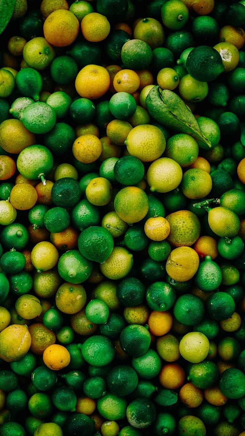 vertical, green, fruit, limes, HD phone wallpaper