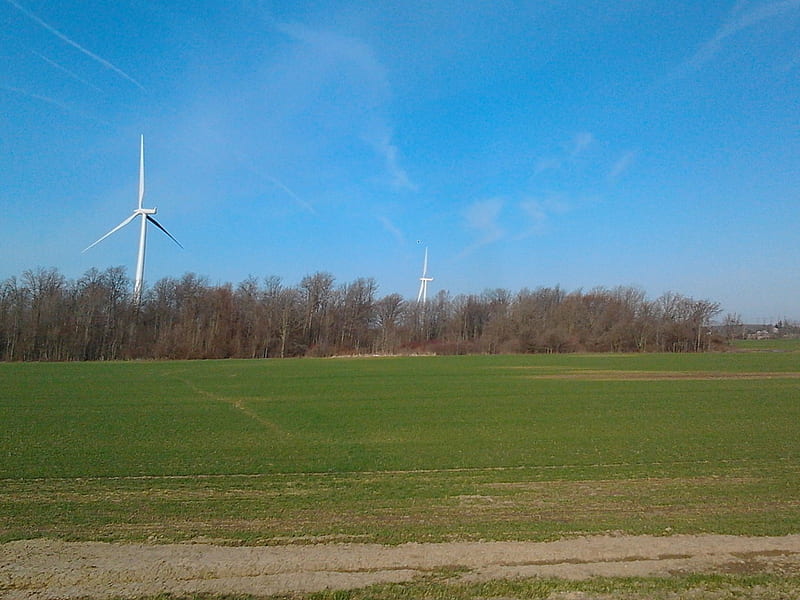 ~~; Nanticoke ;~~, wind farm, spring, green, blue, HD wallpaper