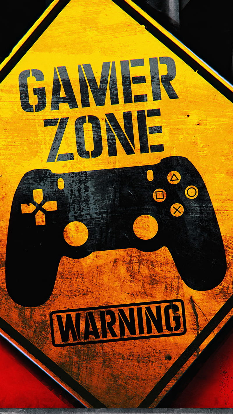 Gamer Zone, logo, plate, sign, warning, HD phone wallpaper