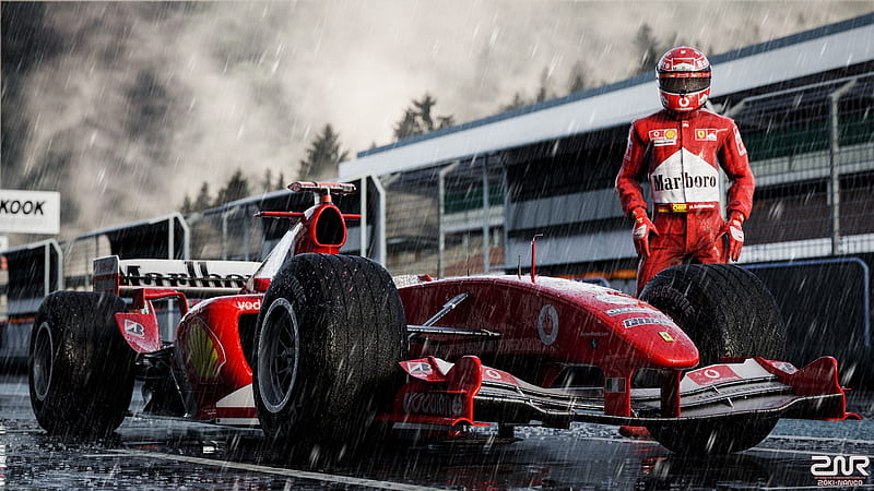 Ferrari F2004 Michael Schumacher, ferrari, carros, behance, f1, HD wallpaper