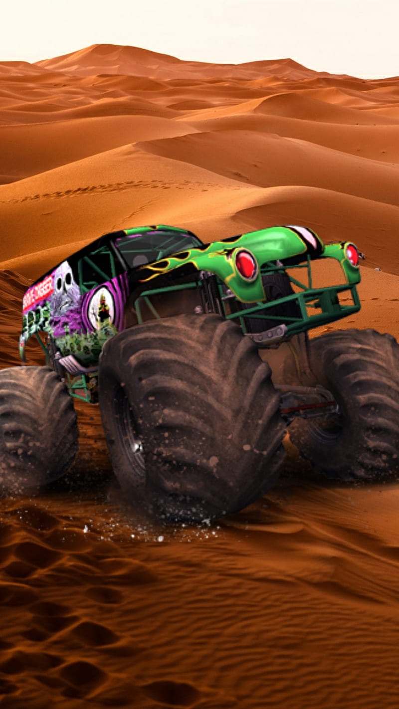 Monster truck, grave digger, HD phone
