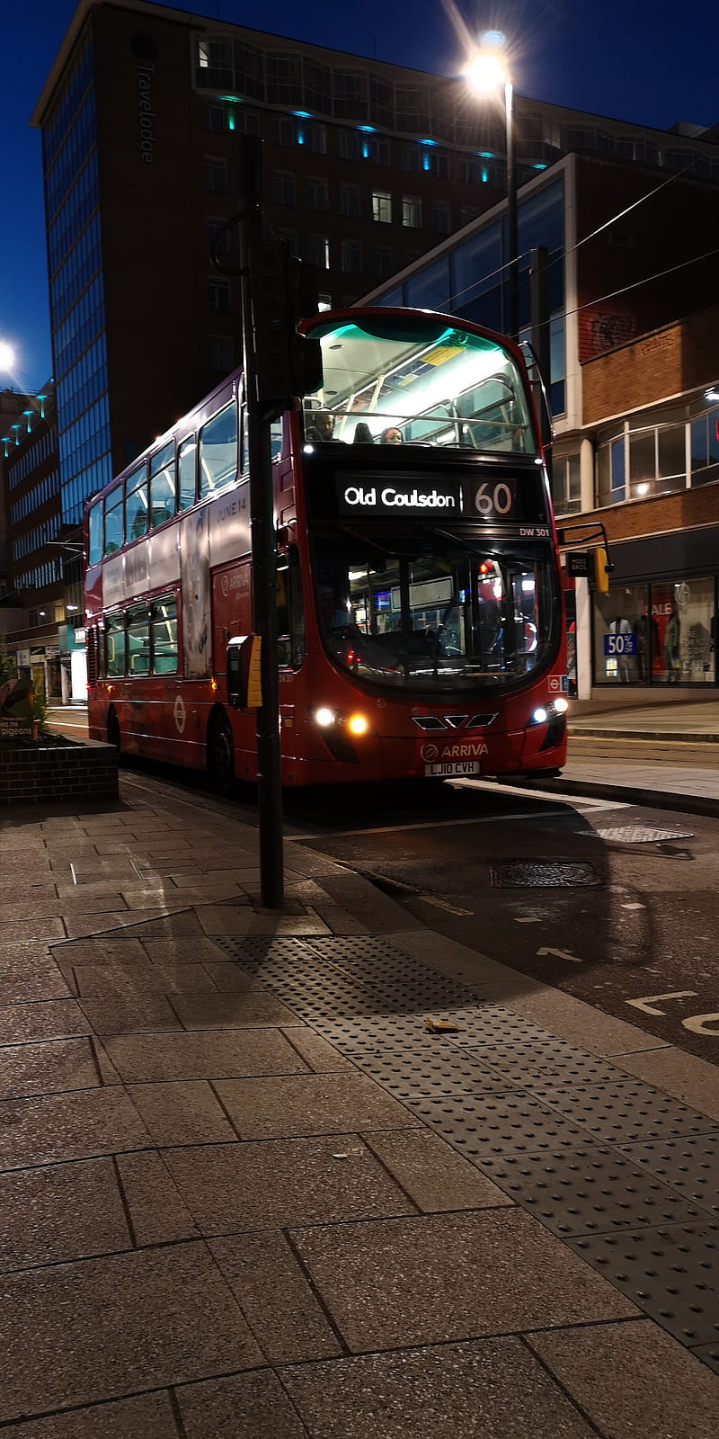 Bus, croydon, london, new, night, red, travel, urban, vehicle, HD phone wallpaper