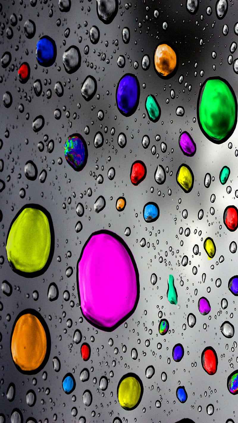 Gotas de colores, color, diseño, gota, agua, Fondo de pantalla de teléfono  HD | Peakpx