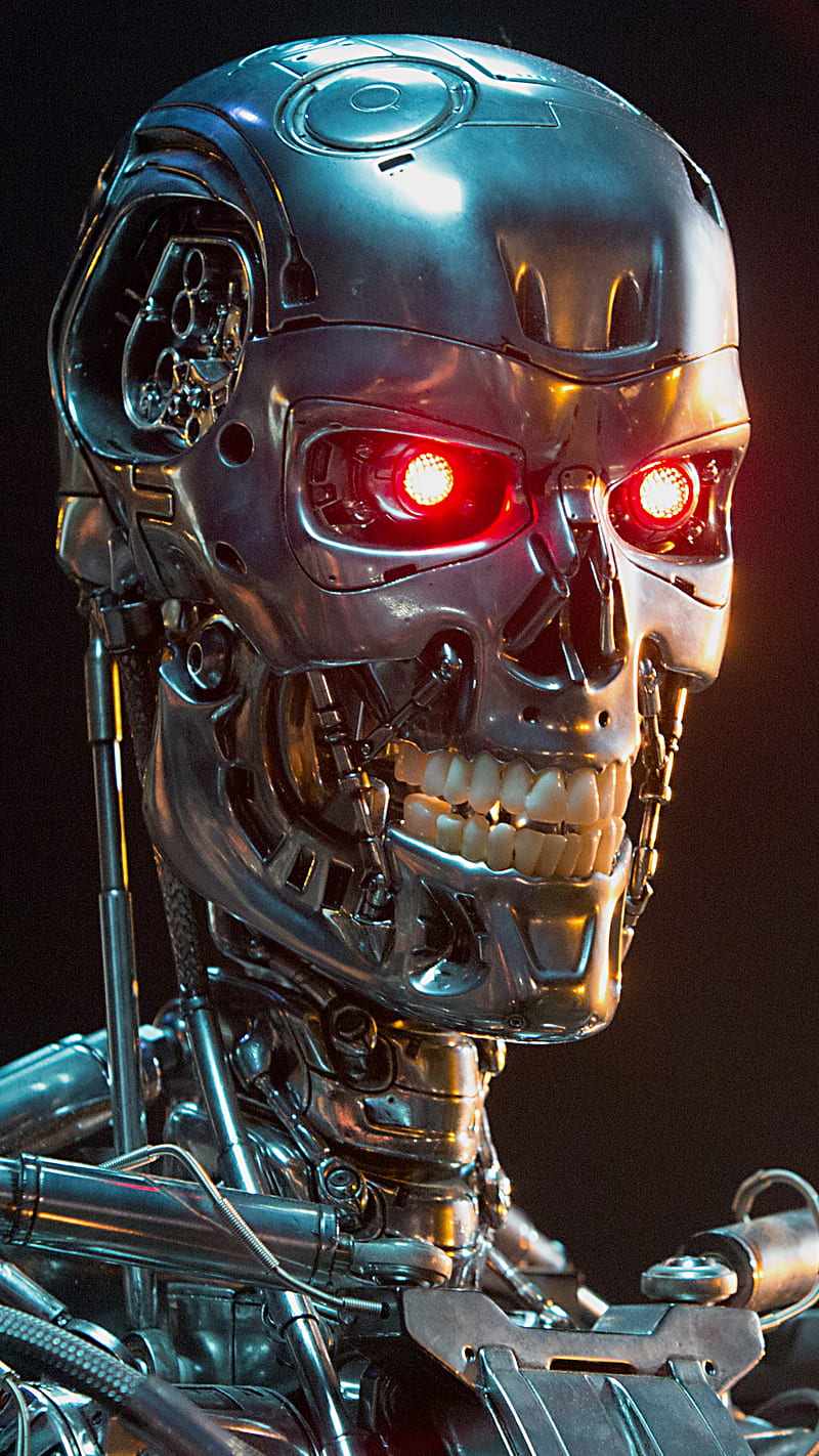 Terminator, robot, skull, t-800, HD