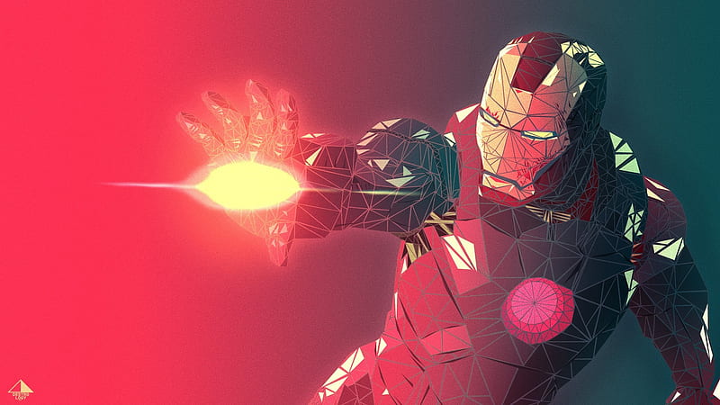 Iron Man Abstract, iron-man, artist, abstract, HD wallpaper