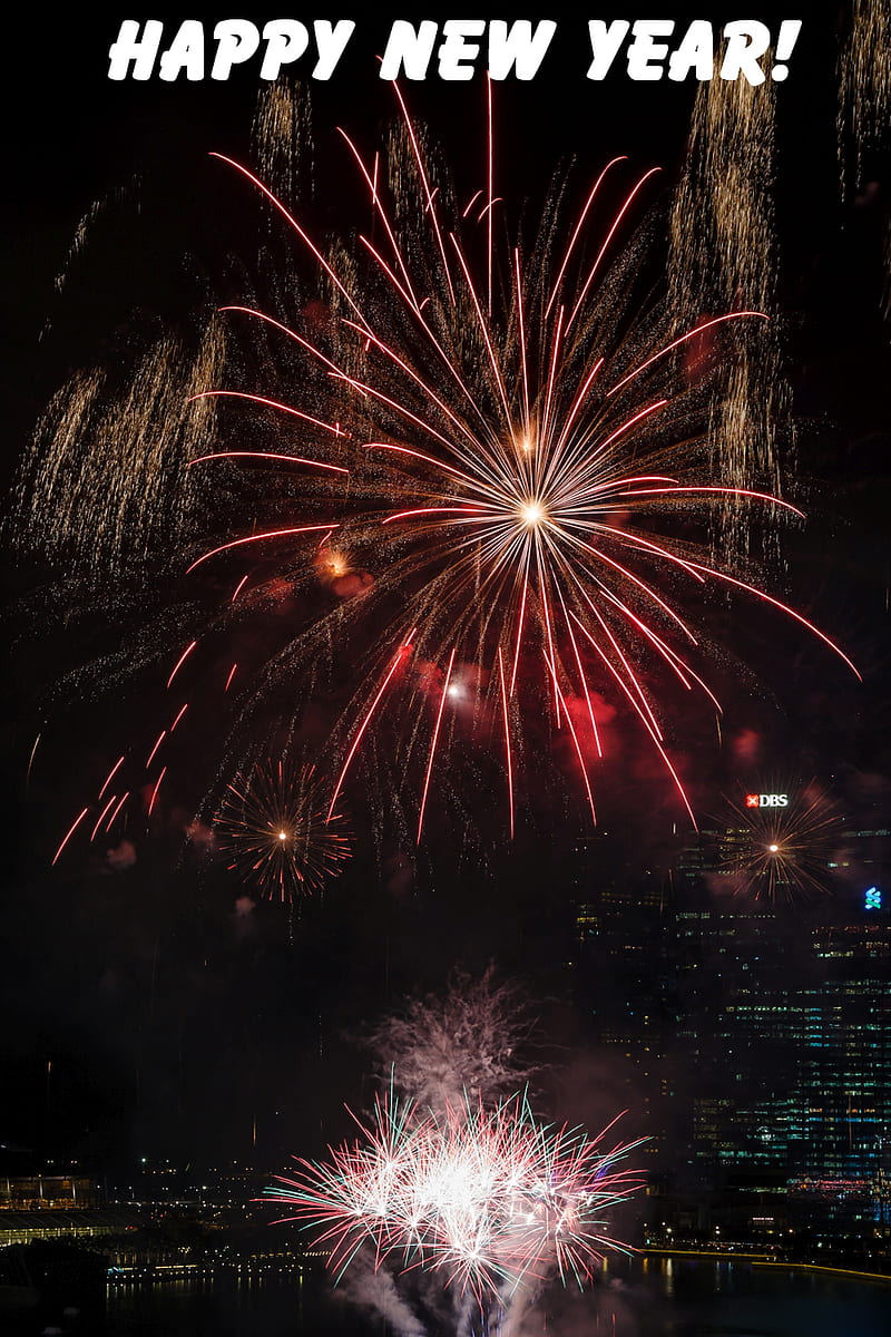 Happy New Year, 2019, from dljunkie, newyear19, fireworks, HD phone wallpaper