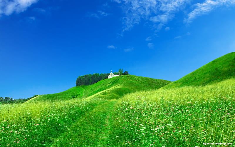 Outskirts of the house-a fairy-tale country, HD wallpaper