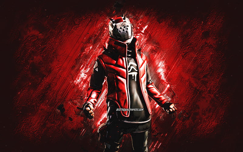 X-Lord, red grunge background, 2020 games, Fortnite, vortex