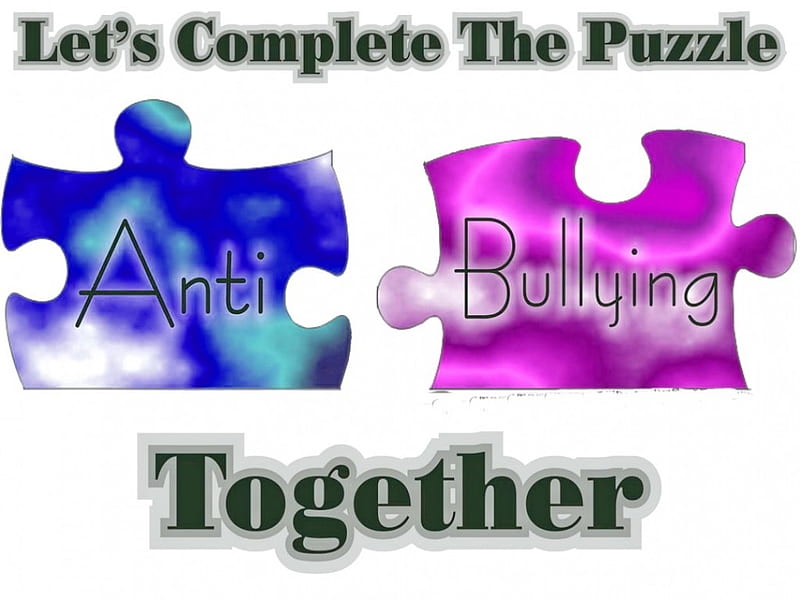 Anti bullying, bullying, pieces, message, puzzle, HD wallpaper