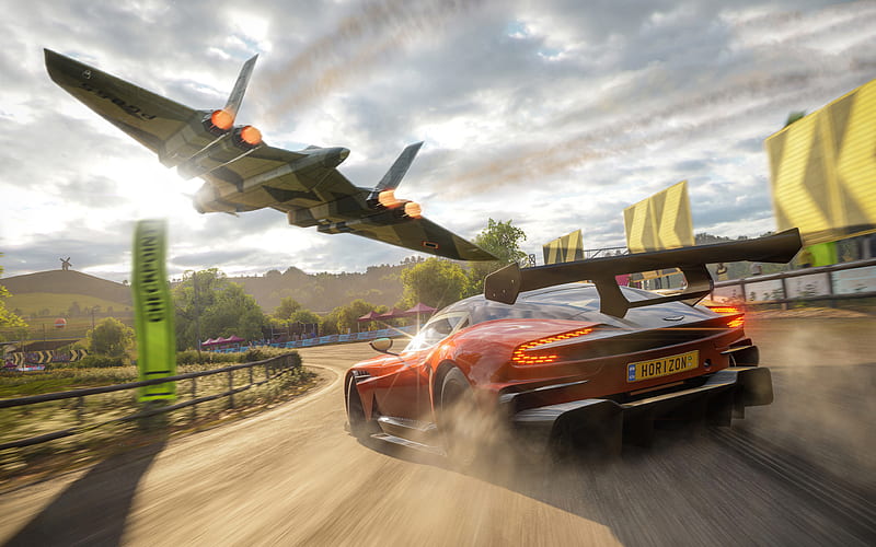 Aston Martin Vulcan autosimulator, 2018 games, E3 2018, Forza Horizon 4, Aston Martin, HD wallpaper