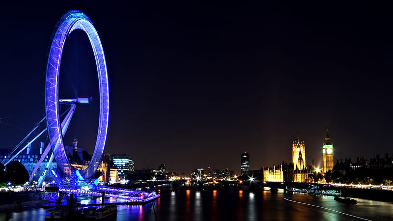Cities, London, Big Ben, Man Made, London Eye, HD wallpaper