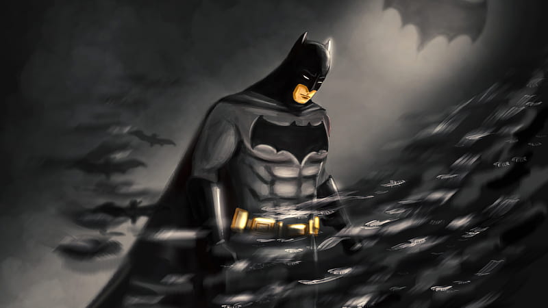 Batman rodeado de murciélagos batman, Fondo de pantalla HD | Peakpx