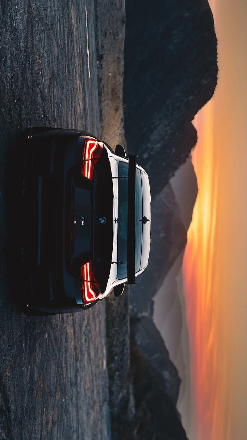 BMW booty views, car, m4, mountains, new, esports, sunset, supercar, HD phone wallpaper
