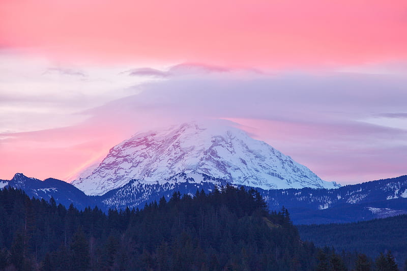 Mount Rainier Sunrise Washington , sunrise, nature, mountains, HD wallpaper