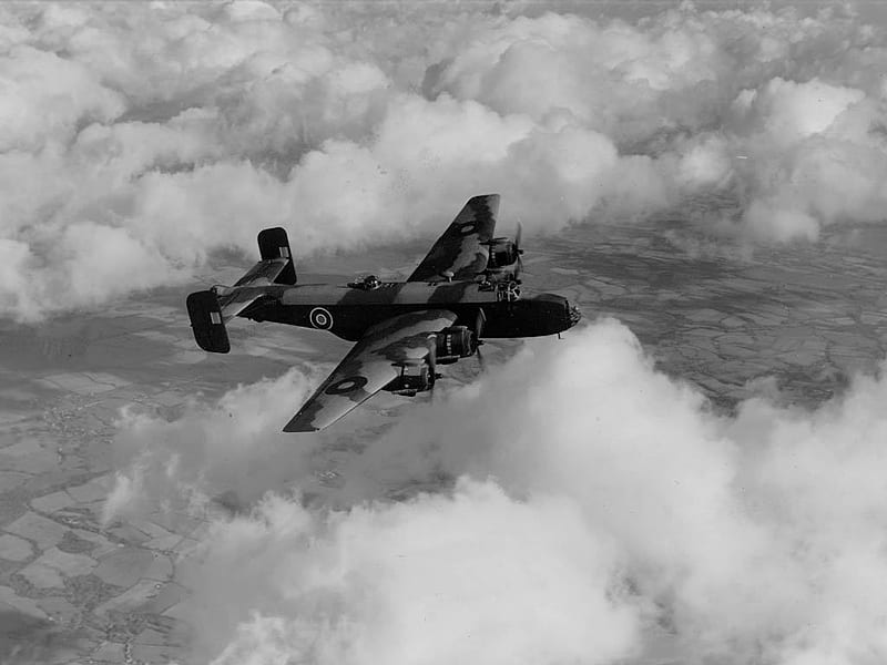Handley page Halifax, royal air force, world war two, raf, bomber, HD wallpaper