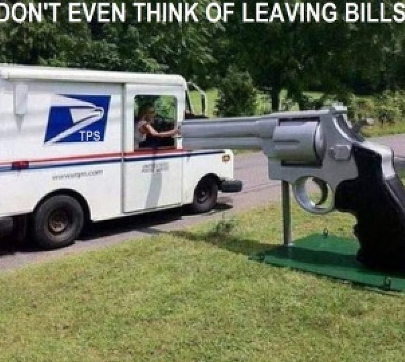 Mailbox Humor, pistol, mail, vehicles, carros, guns, texas, humor, funny, mailbox, HD wallpaper