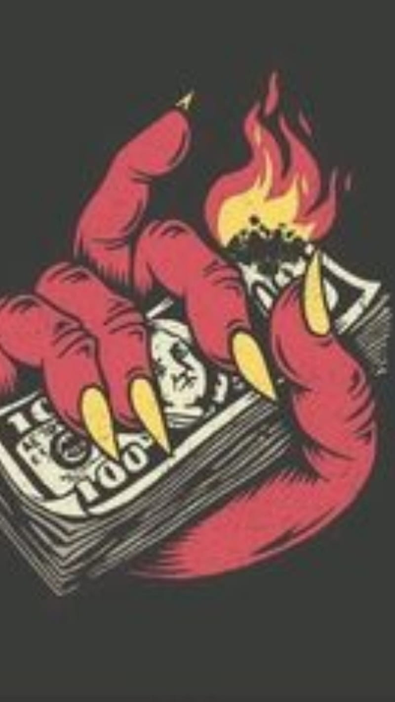 Devils Cash, 3d, cash rules, devil, money, HD phone wallpaper