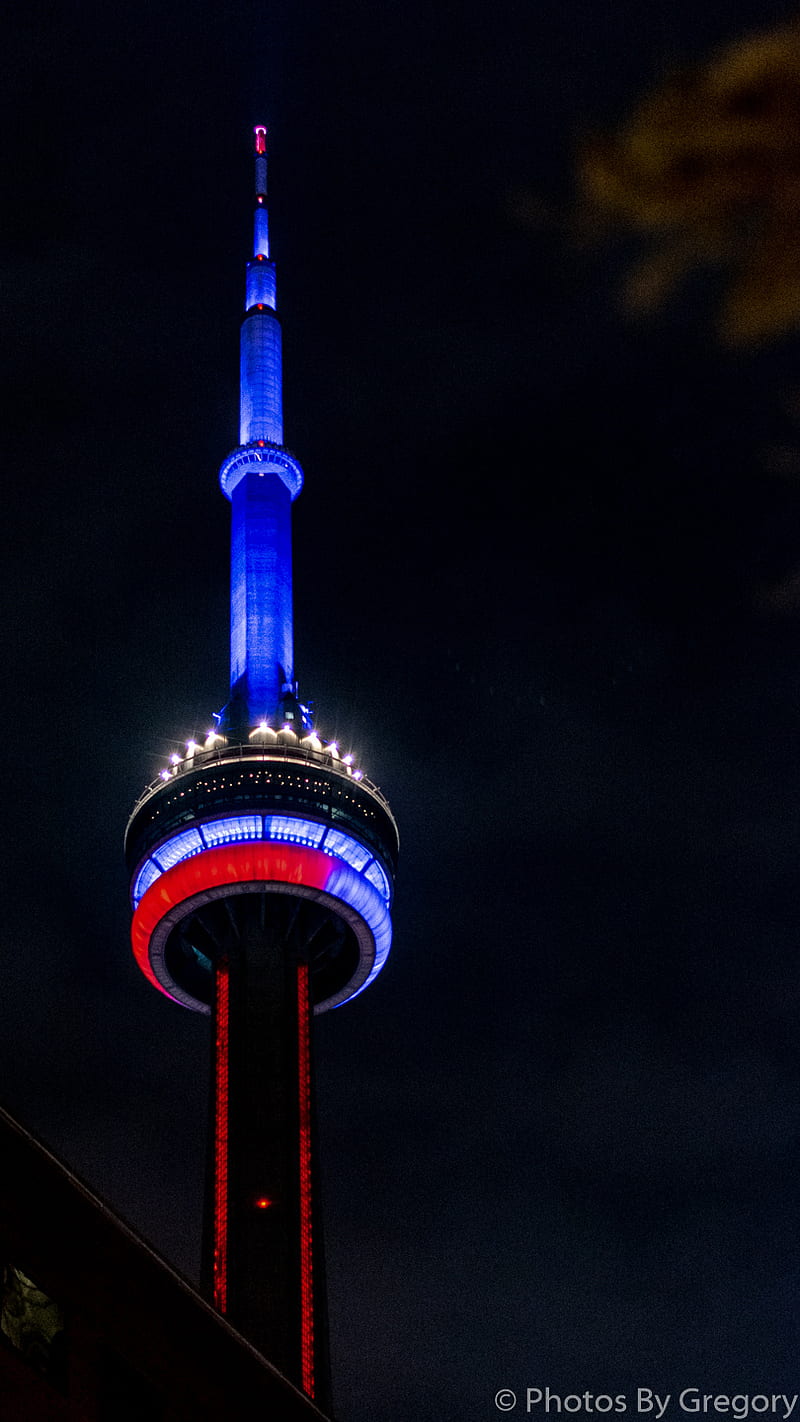 CN Tower, lights, abstract, HD phone wallpaper