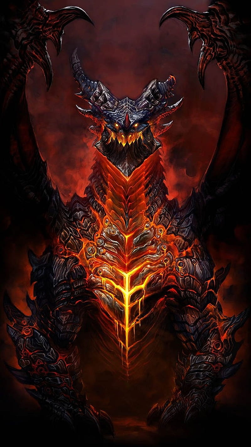 dragon, red, HD phone wallpaper