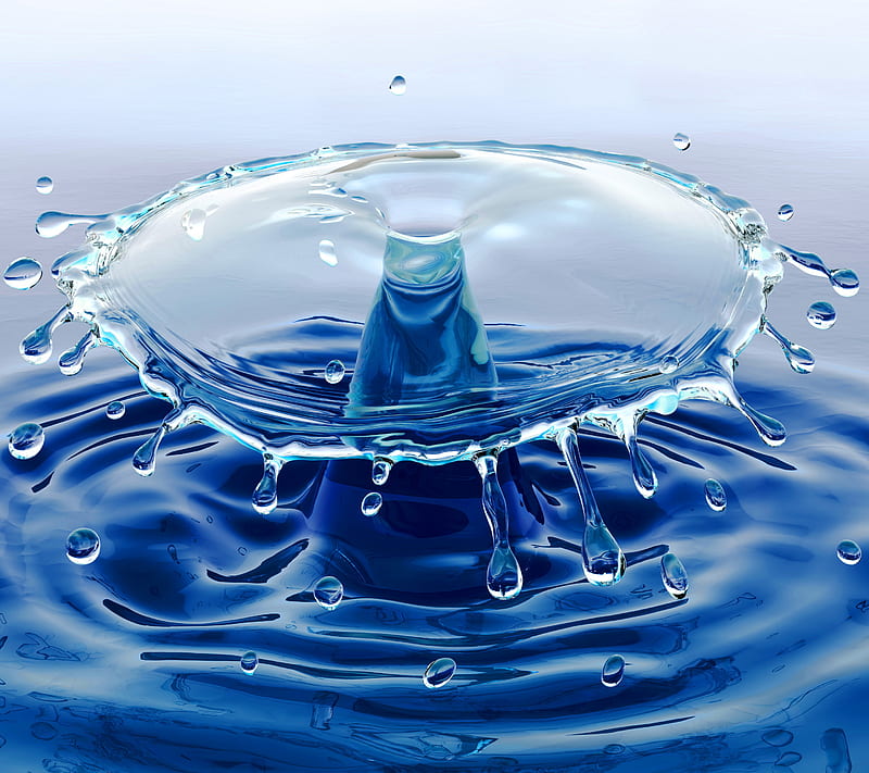 Water, background, blue, bubbles, natural, splash, HD wallpaper