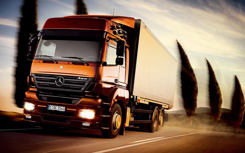 Mercedes Benz Axor Truck Car-transport graphy, HD wallpaper