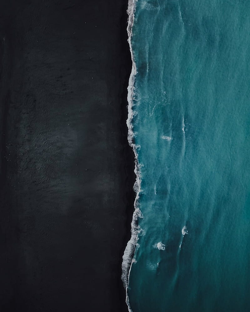 Beach, black, oceans, sea, water, HD phone wallpaper | Peakpx