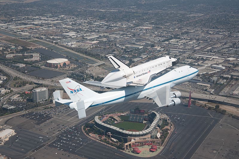 Shuttle, Airplane, Stadium, Anaheim, Vehicles, Nasa, Space Shuttle ...