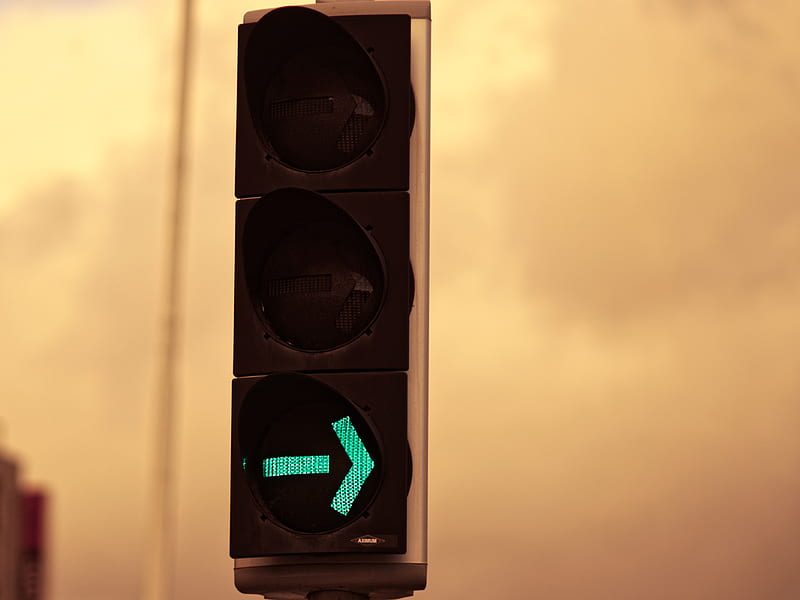 traffic light, arrow, signal, green, HD wallpaper