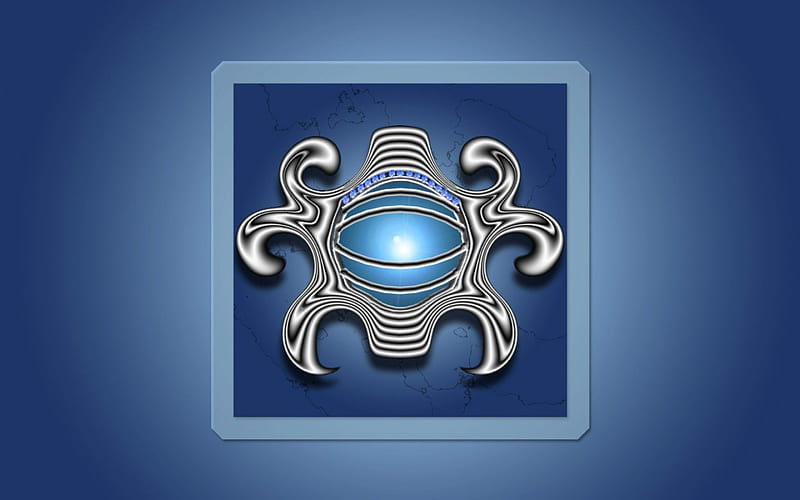Symbol, silver, blue, Badge, HD wallpaper
