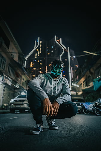 Anonymous Masked Man, Anonymous, city, fire, man, mask, nice, night ...