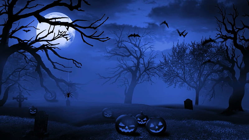 Desktop Wallpapers Witch Silhouette Pumpkin Halloween Moon 1366x768