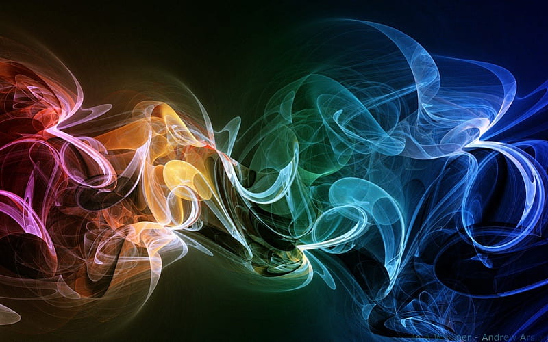 In a Whisper by Druology, silent, different, colors, rainbow, smoke, HD wallpaper