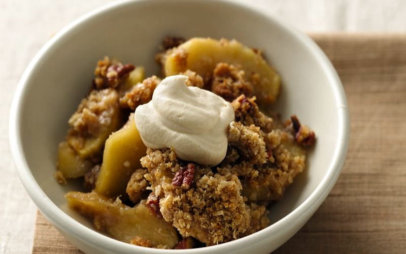 Cardamom Apple Crisp With Caramel Cream, Crisp, Apple, Caramel, Cardamon, Cream, HD wallpaper