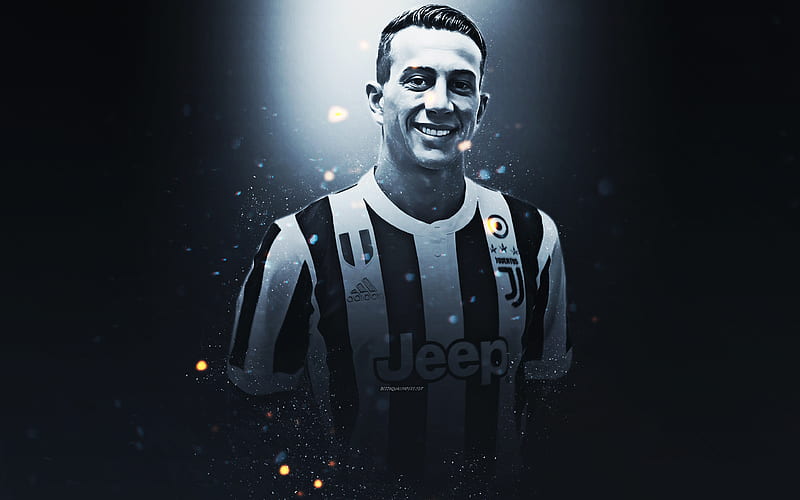 Federico Bernardeschi creative art, Juventus FC, Italian footballer, lighting effects, Serie A, Italy, football players, HD wallpaper