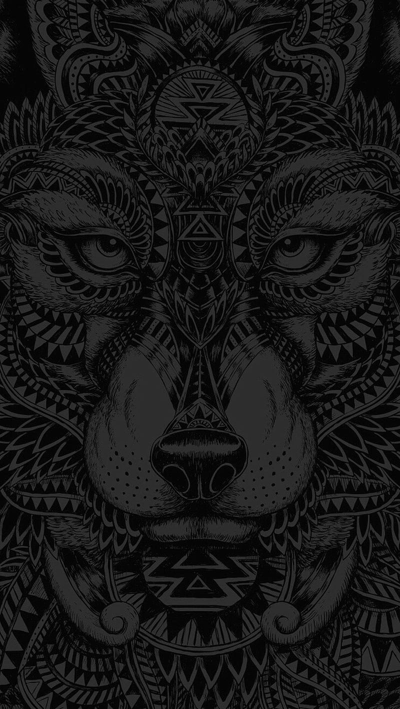 Abstract Animal, wolf, pattern, HD phone wallpaper
