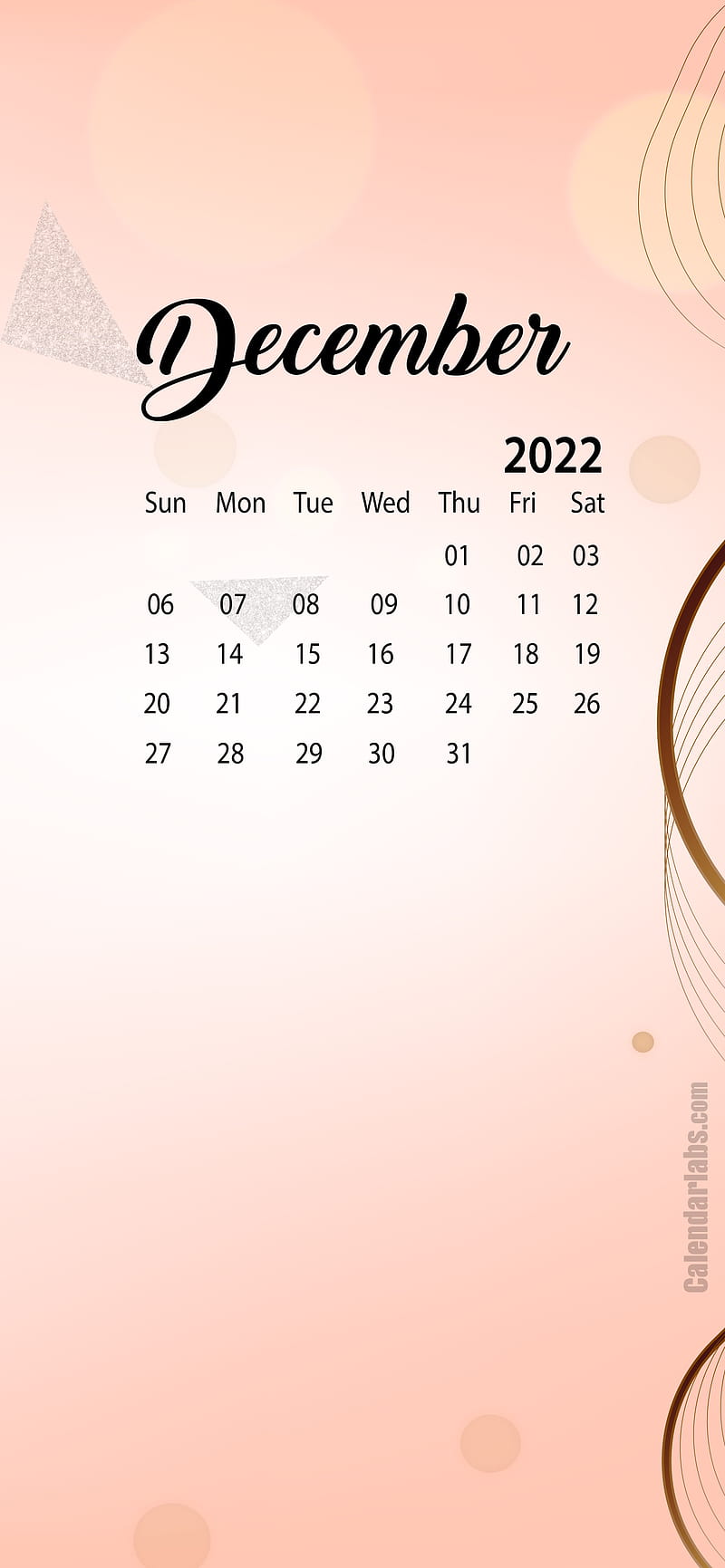 December 2022 Calendar, HD phone wallpaper