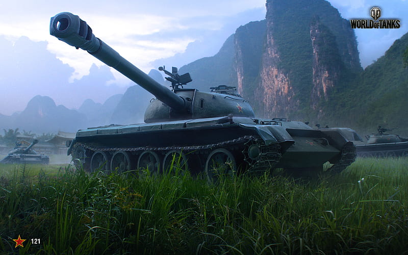 World of Tanks, WoT, tank 121, Chinese tank, online games, tanks, HD wallpaper