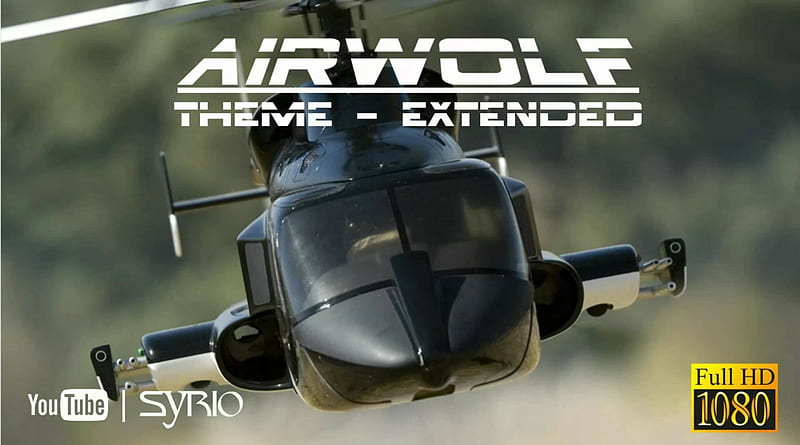 Airwolf, black, series, tv, helicopter, HD wallpaper