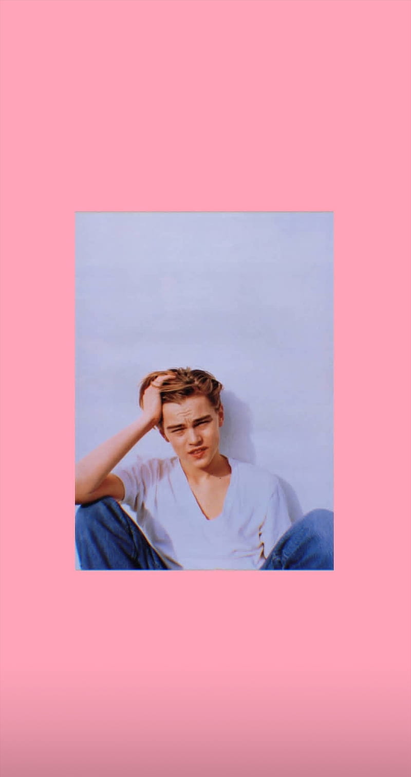 Leonardo DiCaprio, leonardo dicaprio young, pink, HD phone wallpaper