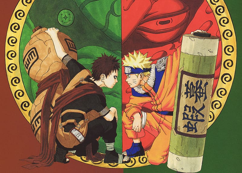 Anime, Naruto, Gaara (Naruto), Naruto Uzumaki, Shukaku (Naruto), Gamabunta (Naruto), HD wallpaper