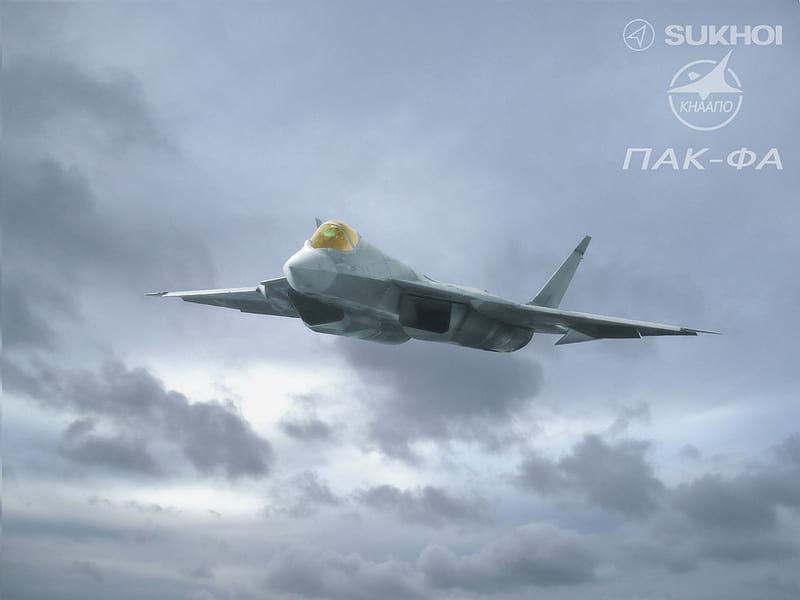 Su T-50 Pak Fa, aircraft, pakfa, russia, sukhoi, stealth, jet, HD wallpaper