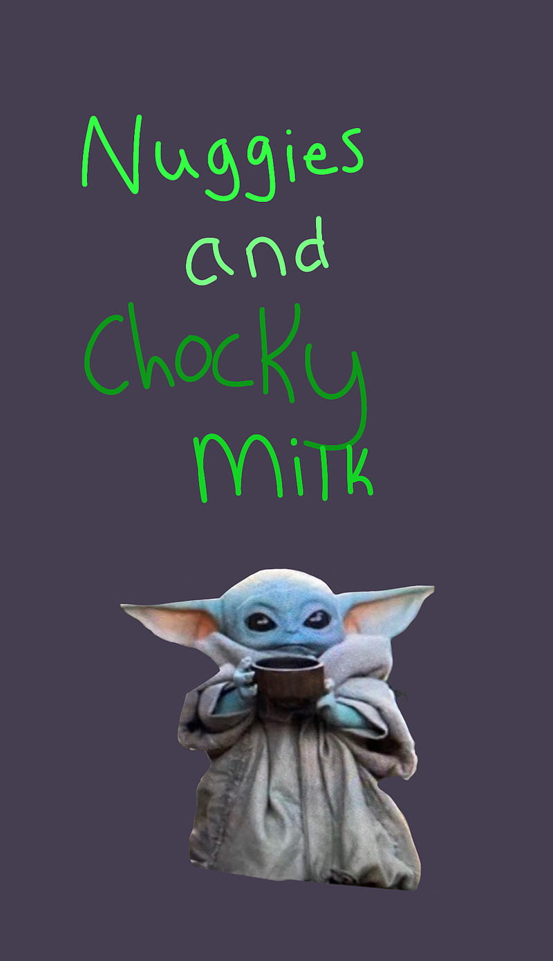 Baby Yoda Chocky Milk Nuggies Hd Mobile Wallpaper Peakpx