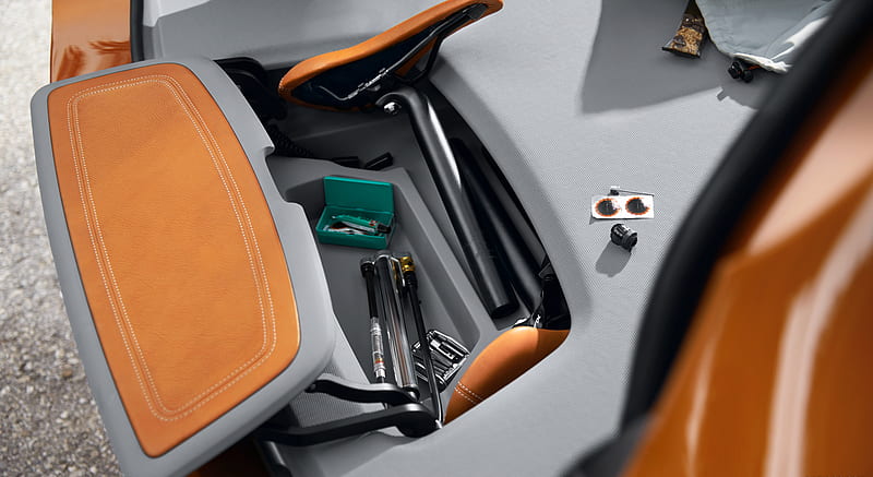2013 BMW Active Tourer Outdoor Concept Integrated Bicycle - Interior Detail , car, HD wallpaper