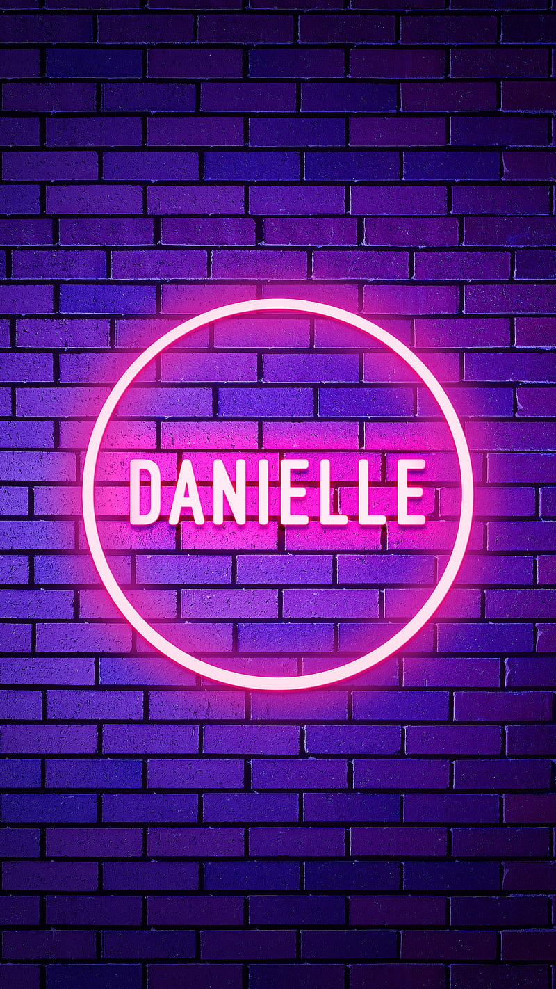 Danielle, Name, Neon Danielle, Neon light, Neon name, name design, person name, HD phone wallpaper