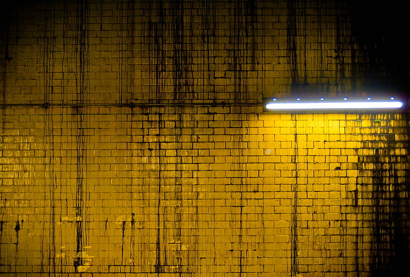 wall, yellow, paint, HD wallpaper