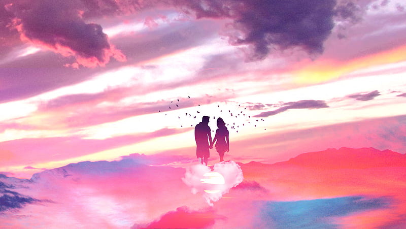 Couples In Heaven Art, HD wallpaper | Peakpx