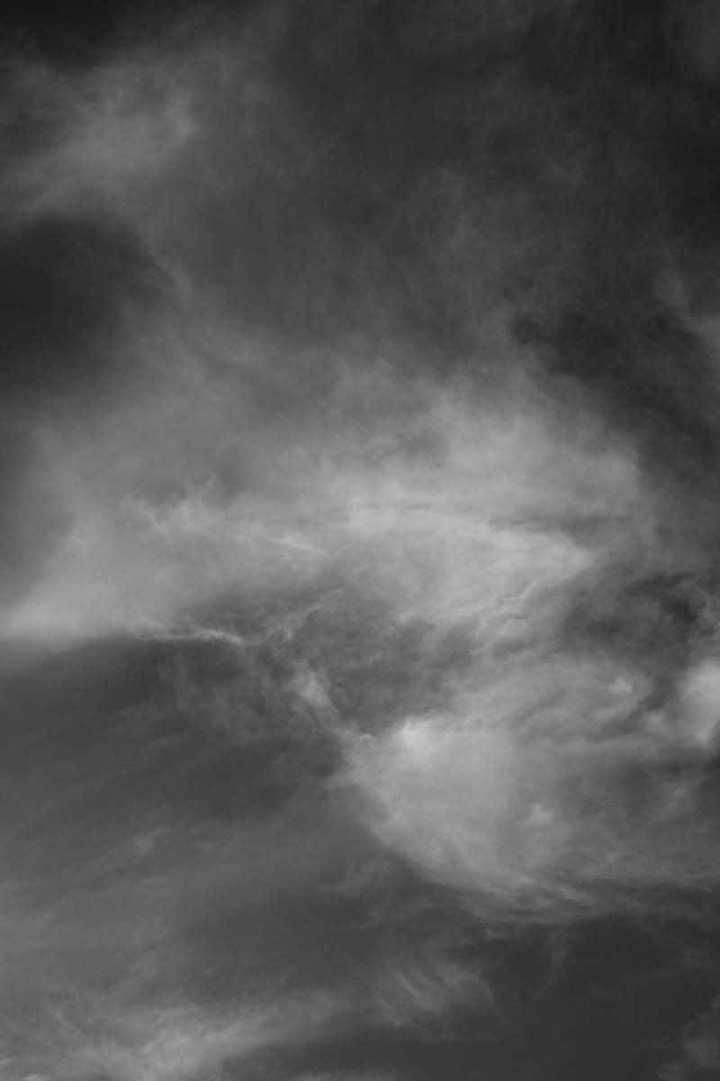 sky, clouds, bw, gray, HD phone wallpaper