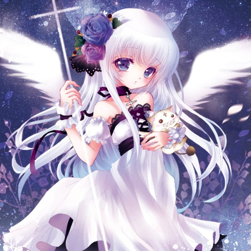 Anime Girl Dark Angel Cute Anime Girl Angel HD phone wallpaper  Pxfuel