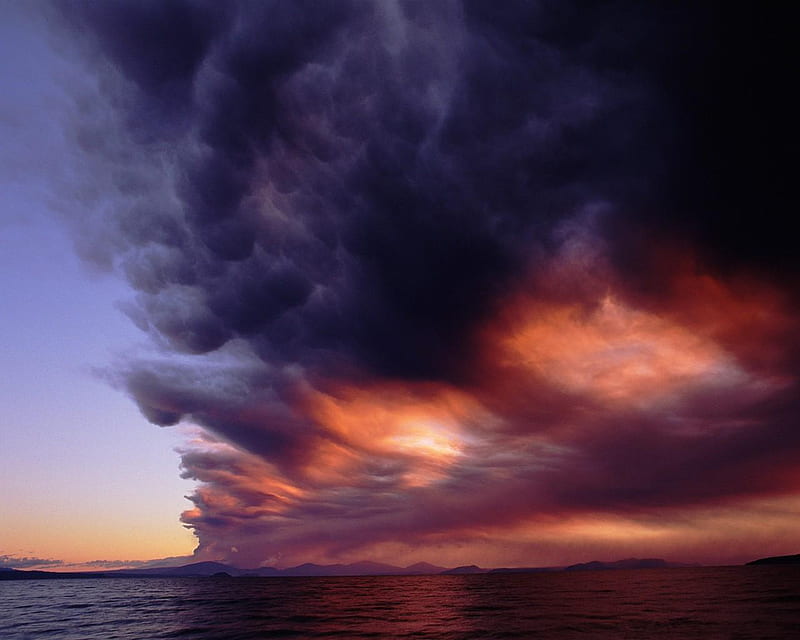 Mount Ruapehu Eruption New Zealand, forceofnature, newzealand, lava, erupt, sky, mountain, ruapehu, hot, nature, HD wallpaper